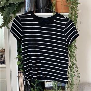 B&W Stripes T-Shirt/Crop